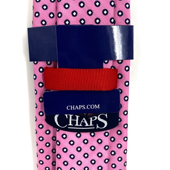 CHAPS Pink Circle Dot Tie NWT - Picture 5 of 15